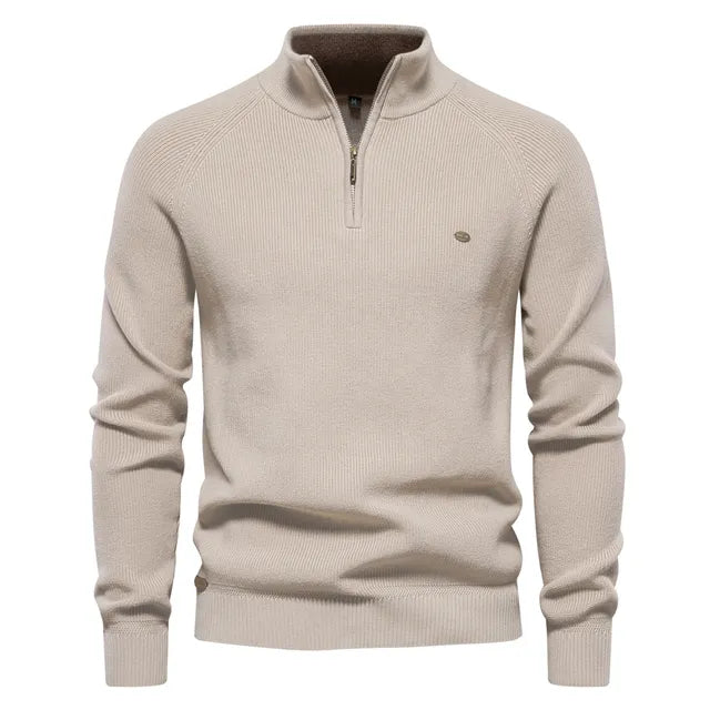 Suéter Con Cremallera Media Para Hombre