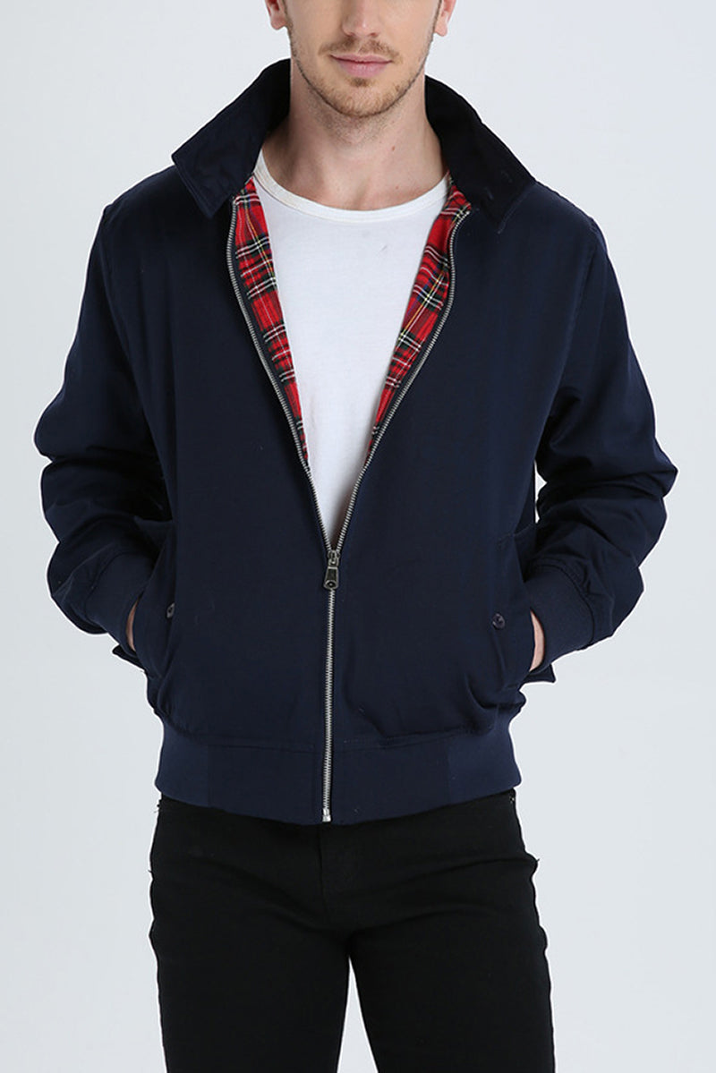 Cazadora Bomber Con Cremallera Para Hombre