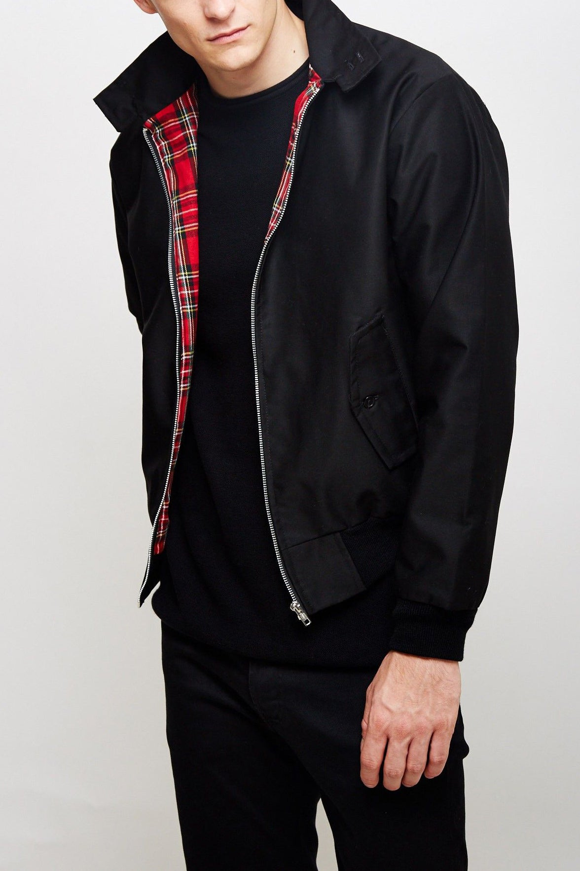Cazadora Bomber Con Cremallera Para Hombre
