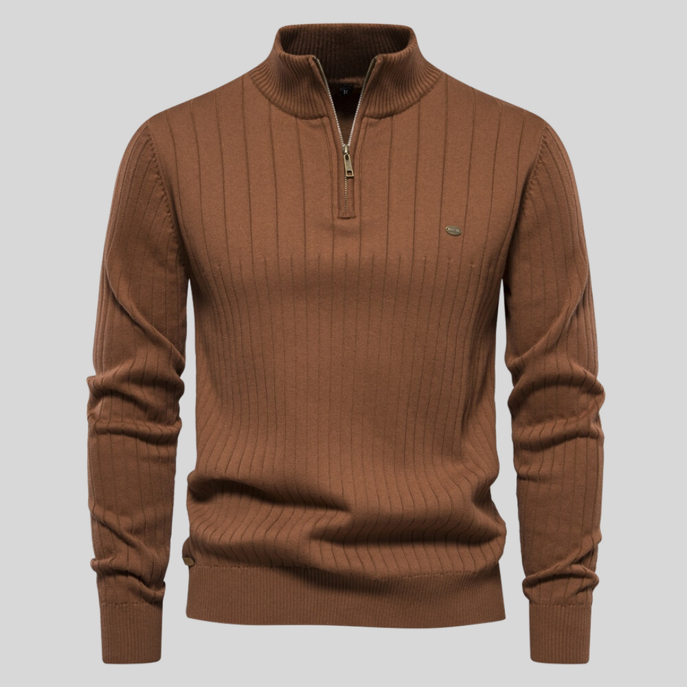 Suéter Con Media Cremallera Para Hombre