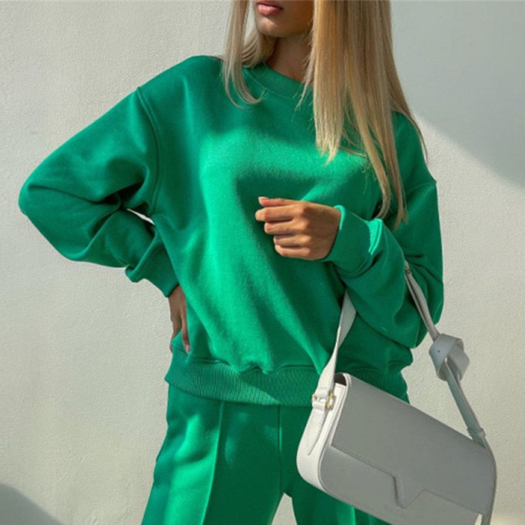 Conjunto De Dos Piezas Con Suéter Y Pantalones Para Mujer