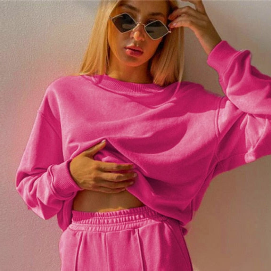 Conjunto De Dos Piezas Con Suéter Y Pantalones Para Mujer