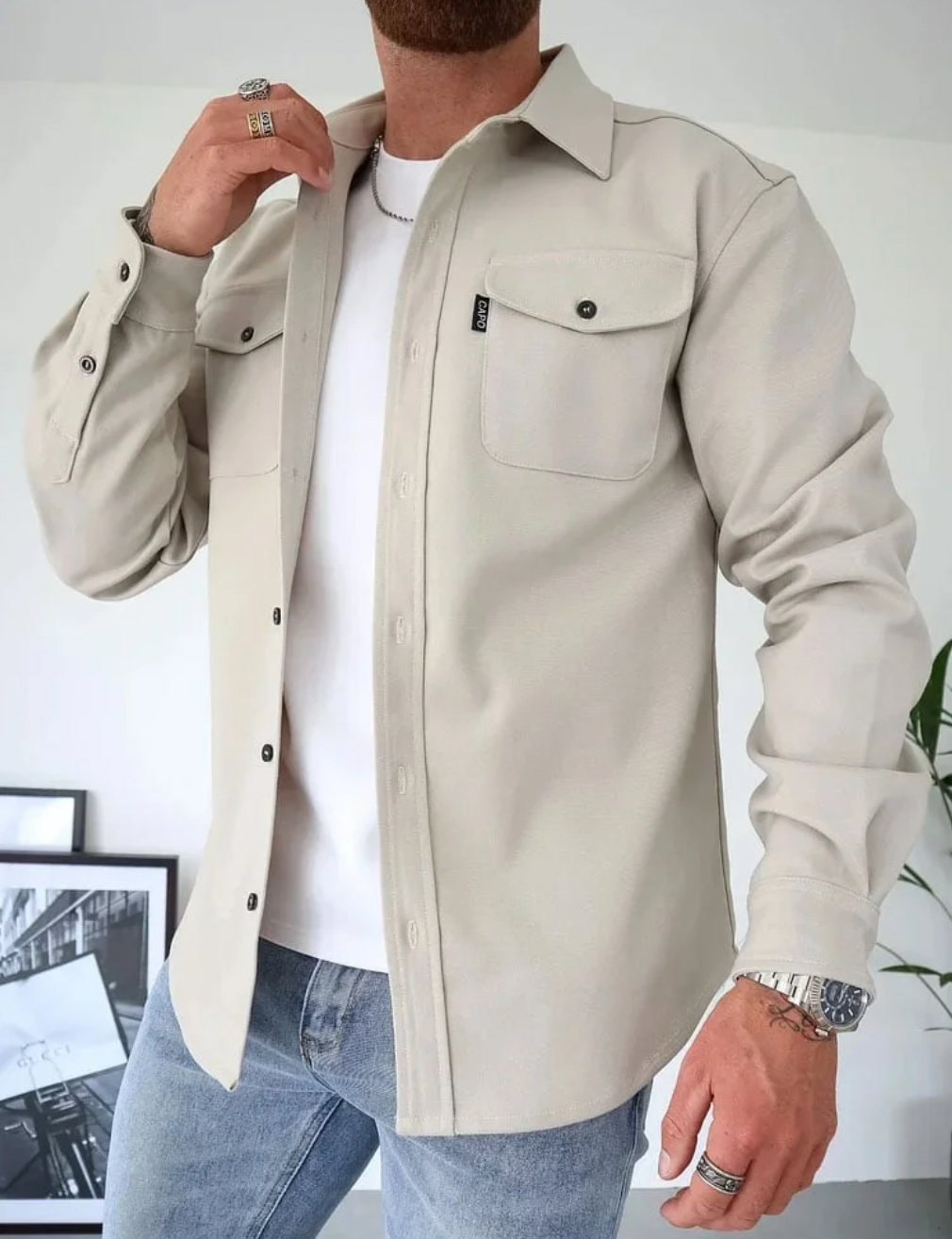 Camisa De Manga Larga Para Hombre