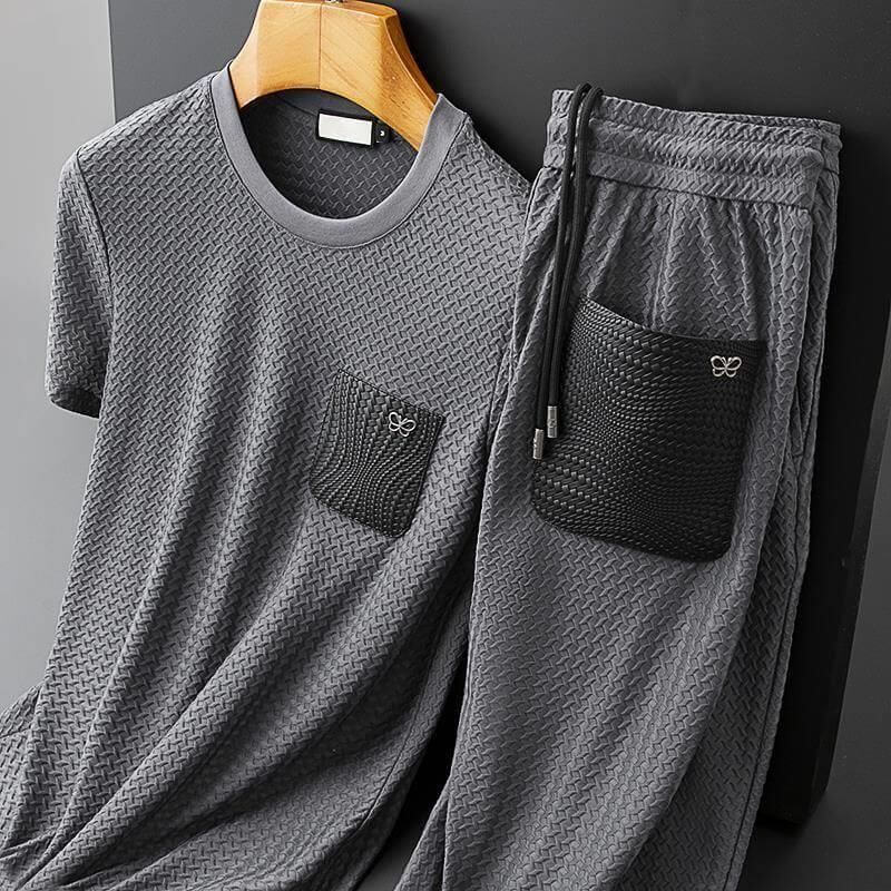 Conjunto De Dos Piezas Con Camiseta Y Pantalones Para Hombre