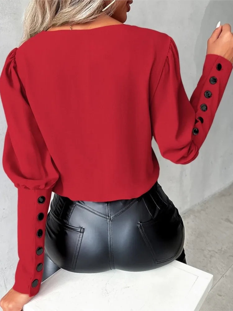 Top Con Cuello En V Para Mujer
