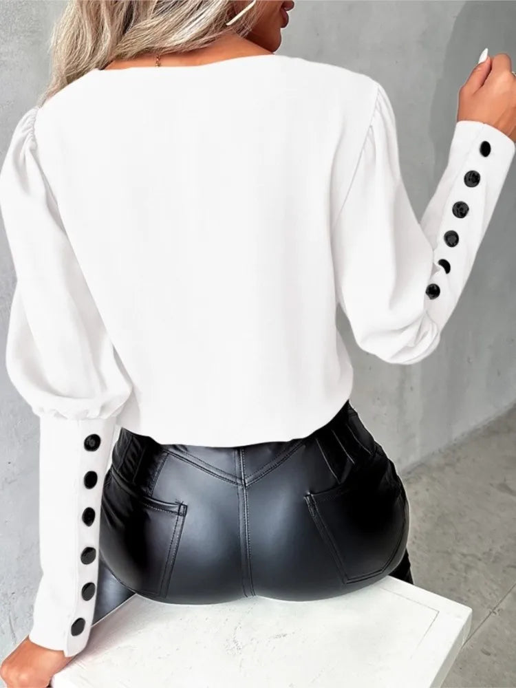 Top Con Cuello En V Para Mujer