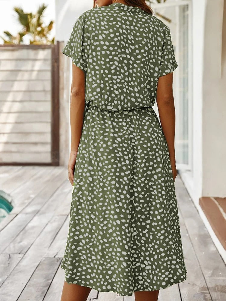 Vestido Camisero Midi Para Mujer