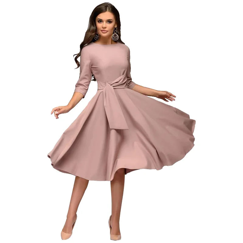 Vestido Midi De Invitada De Boda Para Mujer
