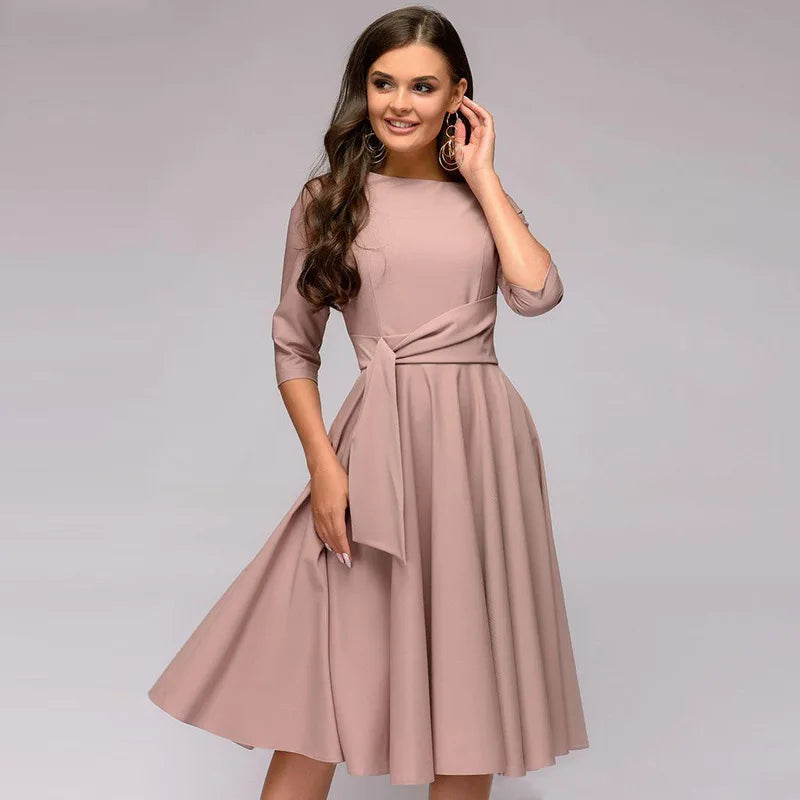 Vestido Midi De Invitada De Boda Para Mujer
