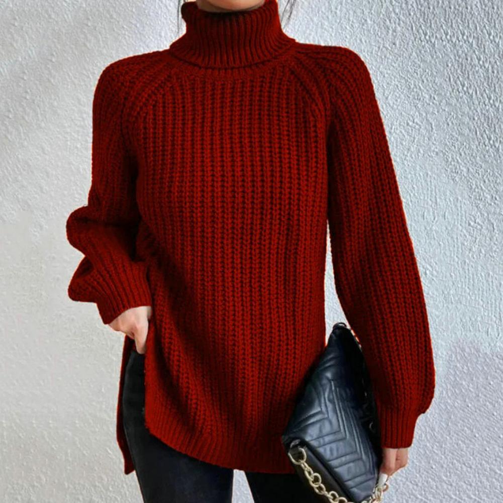 Suéter De Cuello Alto Para Mujer