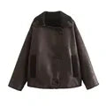 Chaqueta Corta Con Mangas Vueltas Para Mujer