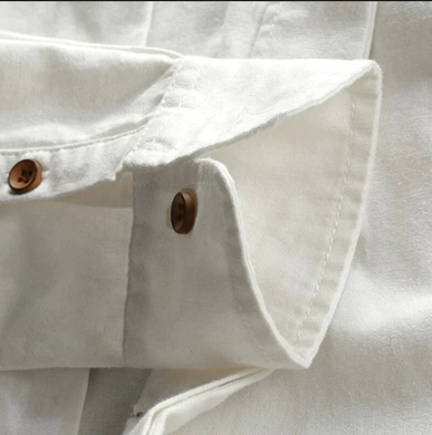 Camisa Recta De Manga Larga Para Hombre
