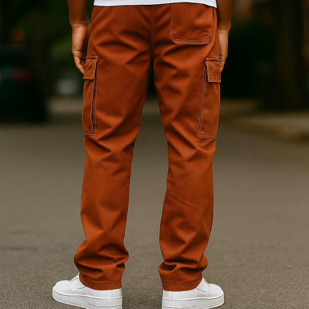 Pantalones Cargo De Pierna Ancha Para Hombre