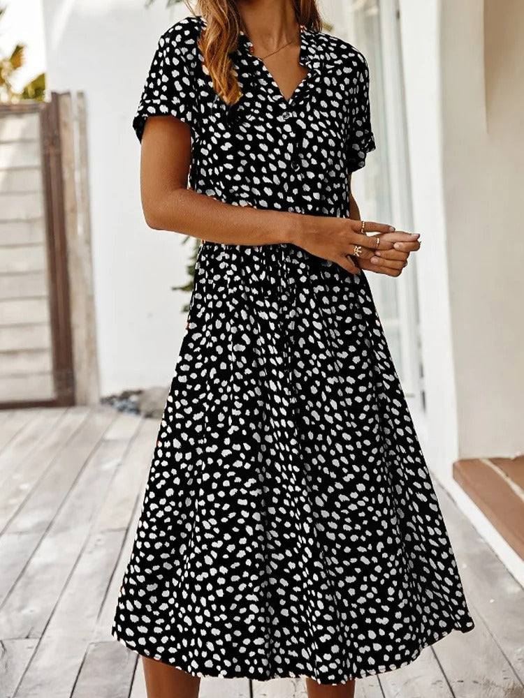 Vestido Camisero Midi Para Mujer