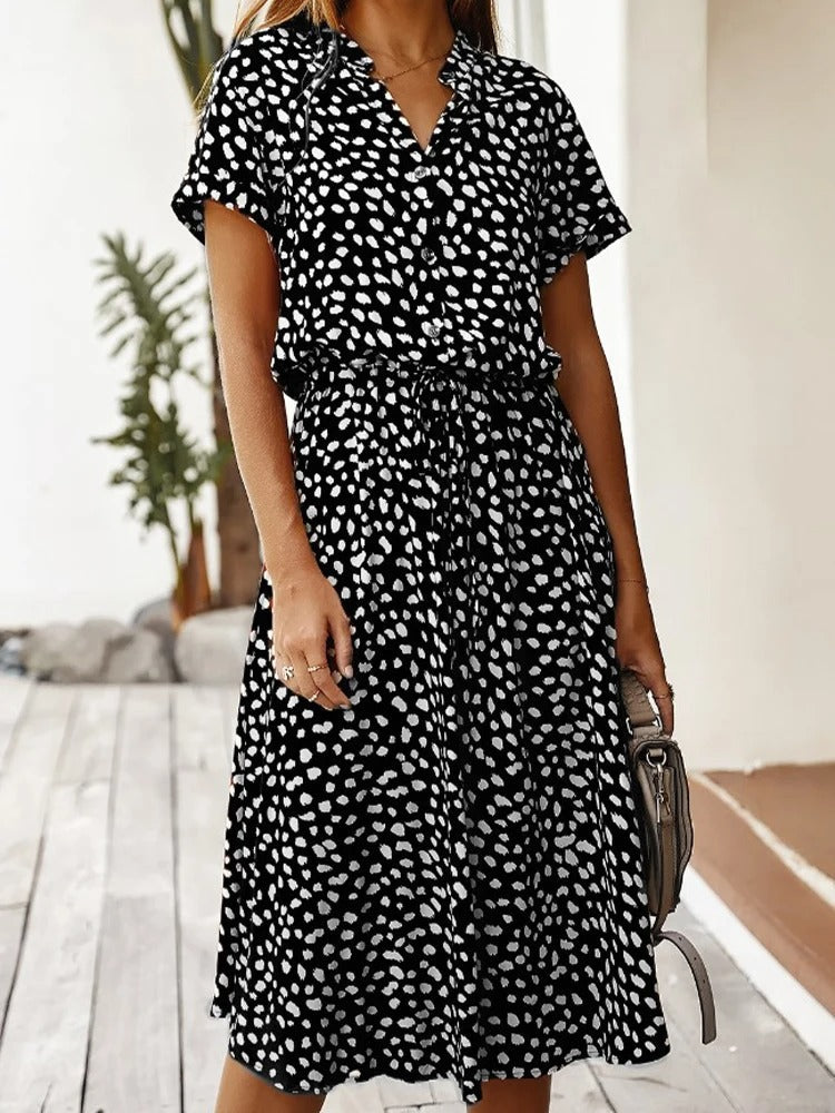 Vestido Camisero Midi Para Mujer